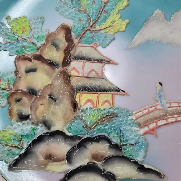 Shafford Japan Moriage Plate, Beautiful Scene - Picture 3 of 10